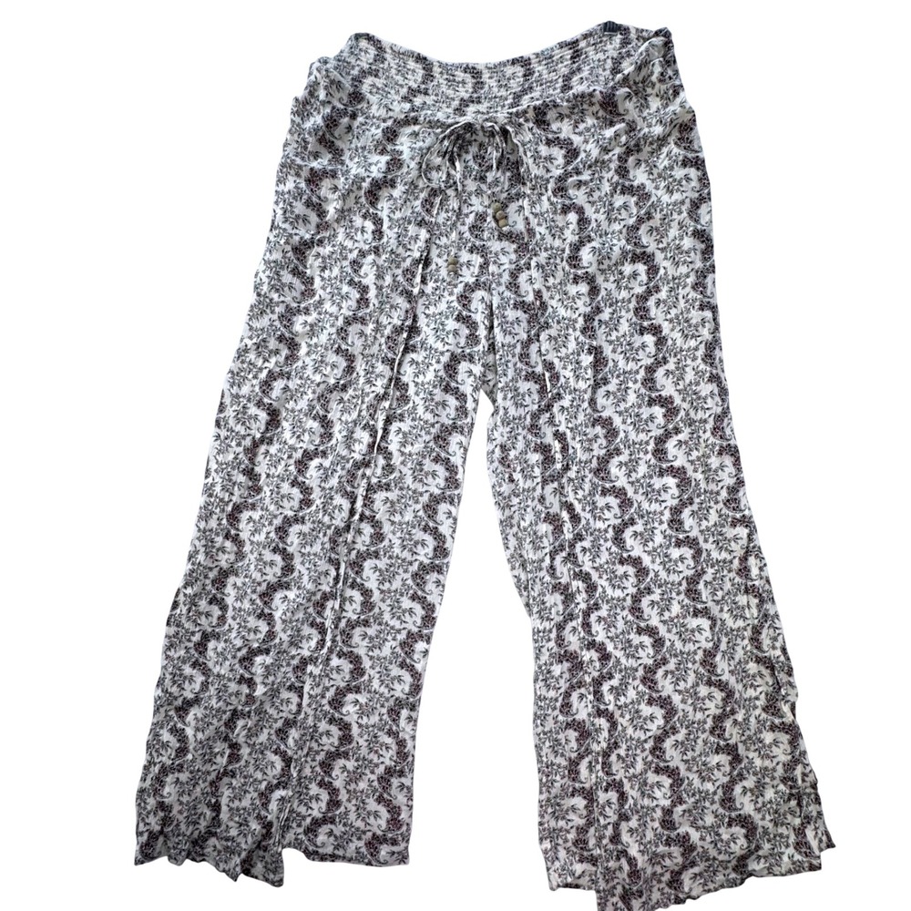 Denim & Supply Ralph Lauren Wide Leg Pants Womens Large Floral Paisley Boho